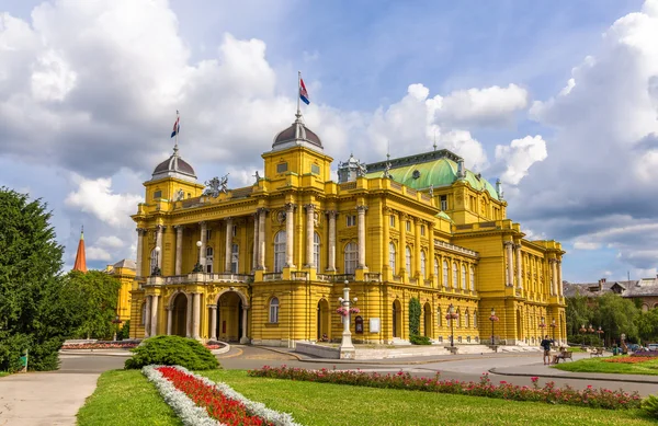 Teatro Nacional Croata em Zagreb — Fotografia de Stock