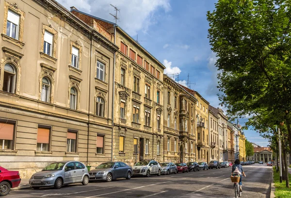 Budovy v centru města Záhřeb, Chorvatsko — Stock fotografie