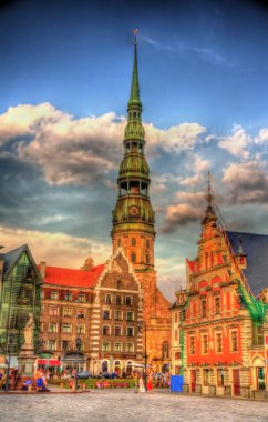 View of St. Peter Church in Riga, Latvia clipart