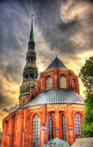 St. Peter Kirche in Riga - Lettland — Stockfoto