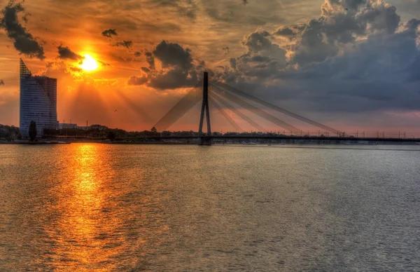 Vansu Bridge in Riga, Latvia — Stock Photo, Image