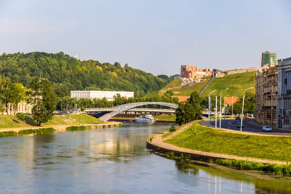 Vilnius over Neris River in Lithuania — Stock fotografie