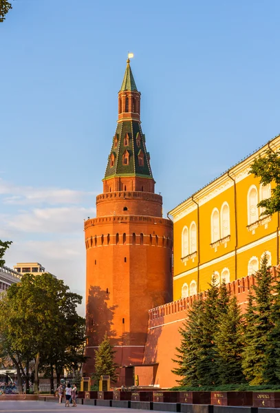 De Alexander Garden onder de muren van het Kremlin in Moskou — Stockfoto