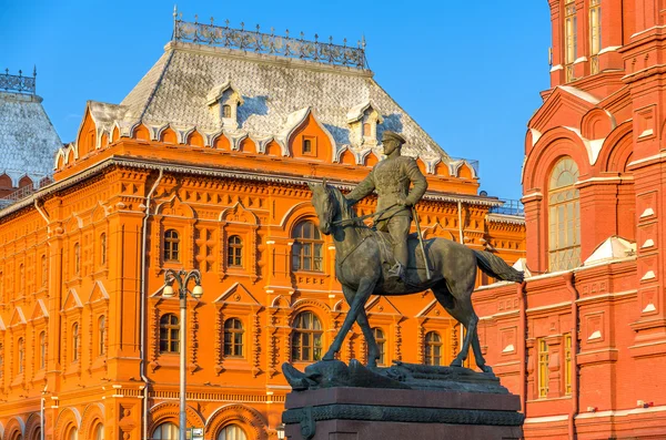 Zhukov Memorial standbeeld in Moskou, Rusland — Stockfoto