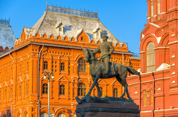 Zhukov Memorial Statue in Moscow, Russia