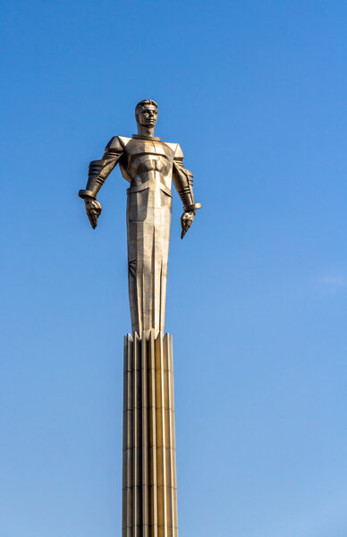 Monument to first astronaut Gagarin in Moscow
