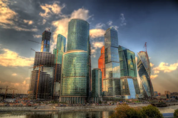 Vue du quartier des affaires Moscou-Ville, Russie — Photo