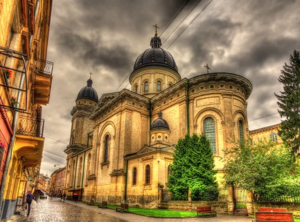 Kirche der Verklärung in Lwiw, Ukraine — Stockfoto