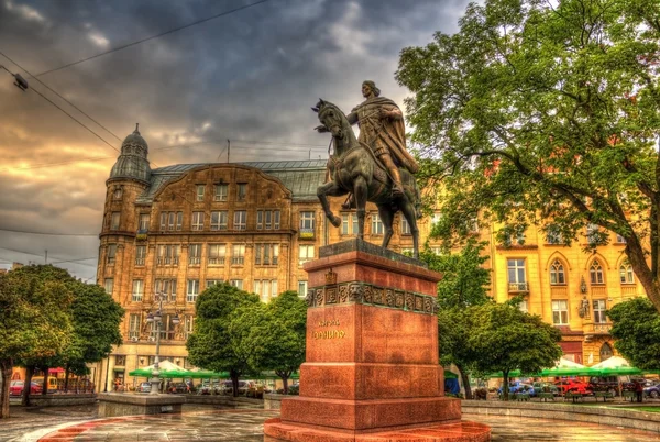 Statue of Daniel of Galicia in Lviv, Ukraine — Stock Photo, Image