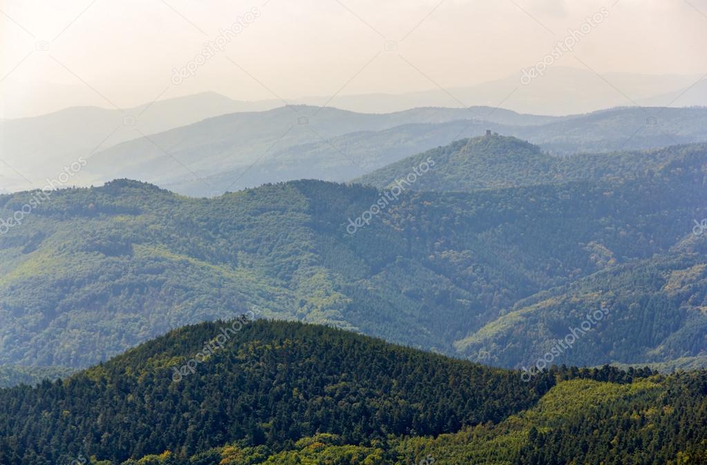 View of Vosges mountains in Alsace - France