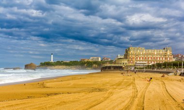 Grande Plage, Biarritz, Fransa bir plaj