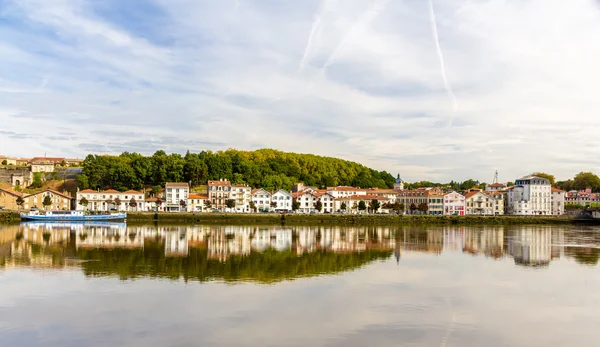 stock image Bayonne city over the Nive river - France