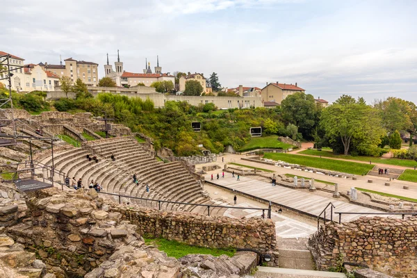 Starověké divadlo Fourviere v Lyonu, Francie — Stock fotografie