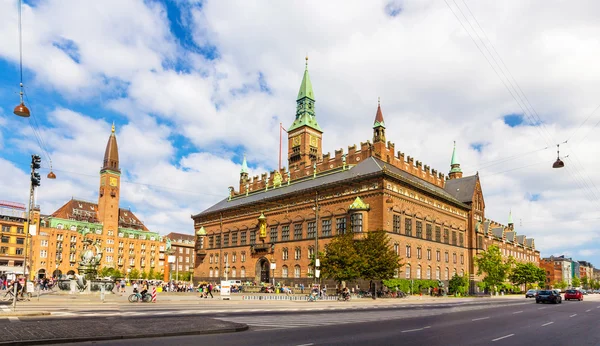Widok z ratusza Kopenhaga, dania — Zdjęcie stockowe