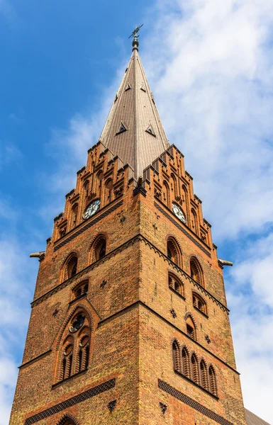 Zvonice katedrály St. Petri v Malmö, Švédsko — Stock fotografie