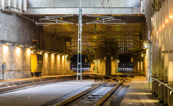 Túnel ferroviário sob Malmo cidade na Suécia — Fotografia de Stock