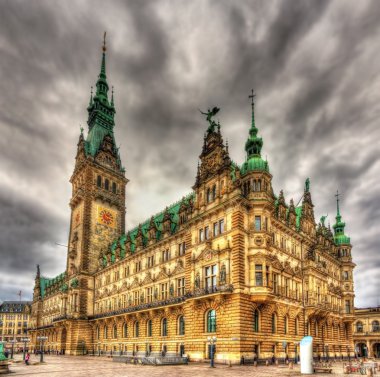 görünüm hamburg city Hall - Almanya
