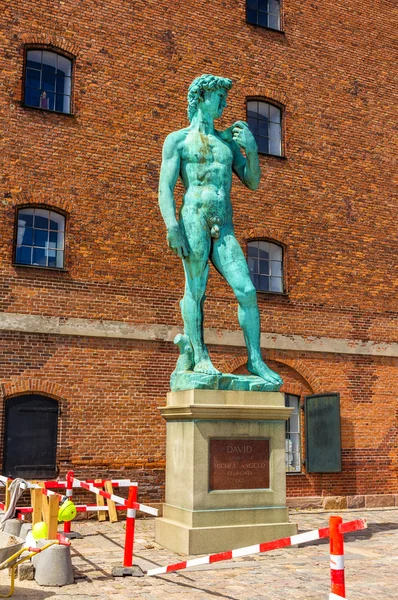 Kopie van Michelangelo's David standbeeld in Kopenhagen, Denemarken — Stockfoto