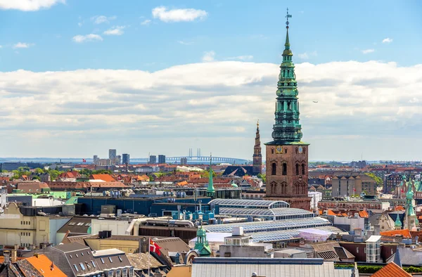 Koppenhága a kerek toronyból megtekintése — Stock Fotó
