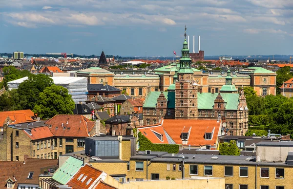 Veduta del Castello di Rosenborg dalla Torre Rotonda di Copenaghen — Foto Stock
