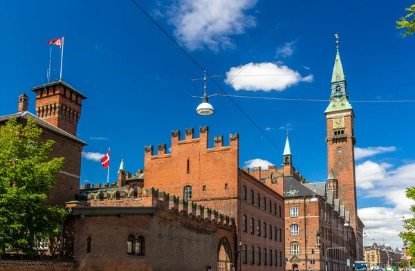 Vista da Câmara Municipal de Copenhaga, Dinamarca — Fotografia de Stock