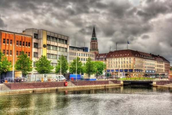 Vista do centro da cidade de Kiel, Alemanha — Fotografia de Stock