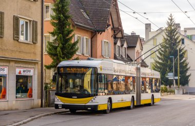 Schaffhausen, İsviçre - Aralık 01: Bir modern Hess Swisstrol