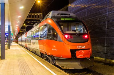 Feldkirch, Avusturya - 25 Aralık: Bombardier yetenek, bir bölgesel 