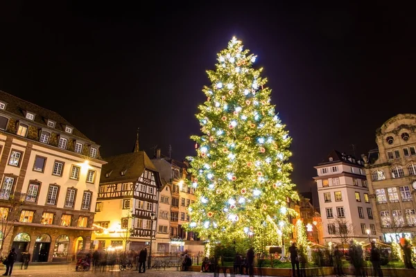 Árbol de Navidad en Estrasburgo, "Capital de la Navidad". 2014 - Als — Foto de Stock