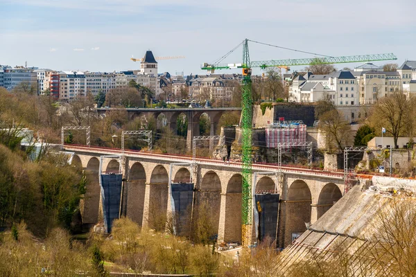 ルクセンブルクの鉄道の建設 — ストック写真