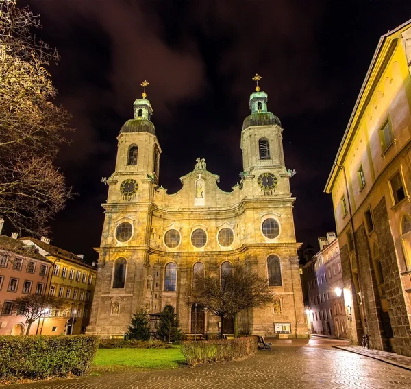 Cathedral St. James Innsbruck - Avusturya — Stok fotoğraf