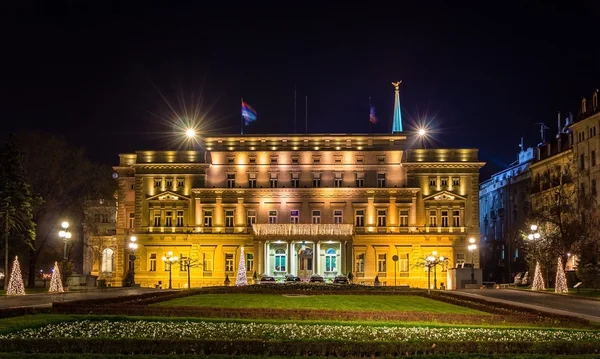 Ayuntamiento de Belgrado por la noche - Serbia — Foto de Stock