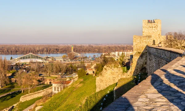 Вид на Дунай из Белграда - Сербия — стоковое фото