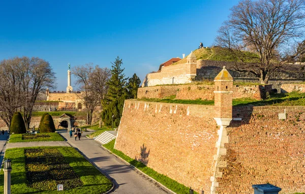 Pohled z pevnosti v parku Kalemegdan - Bělehrad, Srbsko — Stock fotografie