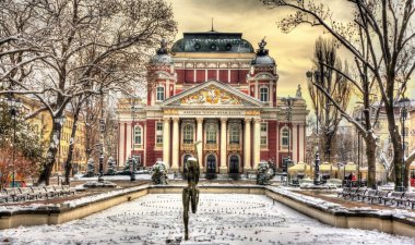 Ivan Vazov National Theatre in Sofia - Bulgaria clipart
