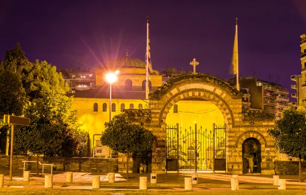 Ingang van de Hagia Sophia Kerk in Thessaloniki, Griekenland — Stockfoto