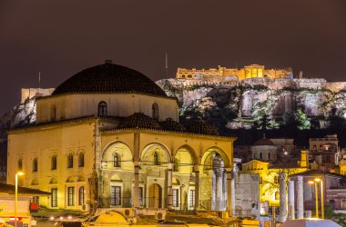 Tzistarakis Camii ve Akropolis Atina - Yunanistan