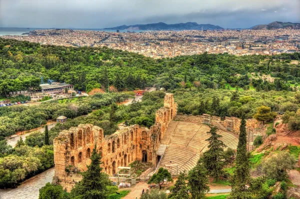 Odeon of Herodes Atticus, an ancient theatre in Athens, Greece — Stock Photo, Image