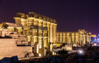 Luxor temple at night - Egypt clipart