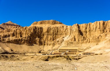 Deir el-Bahari, morg tapınakları Mısır'daki bir kompleks görünümünü