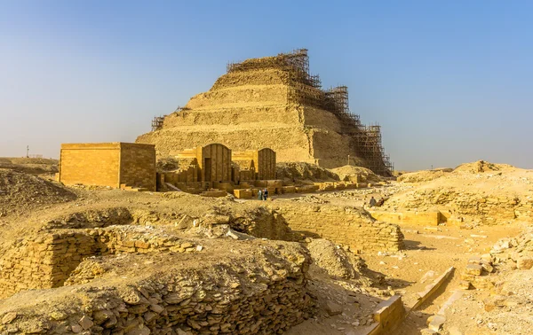 View of the Step Pyramid of Djoser at Saqqara - Egypt — Stock Photo, Image