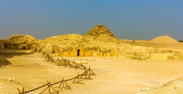 Tombs and pyramids at Saqqara - Egypt
