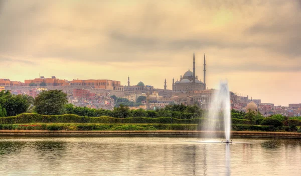 Muhammed Ali Camii El-Ezher parkı ile kalenin görünümü 