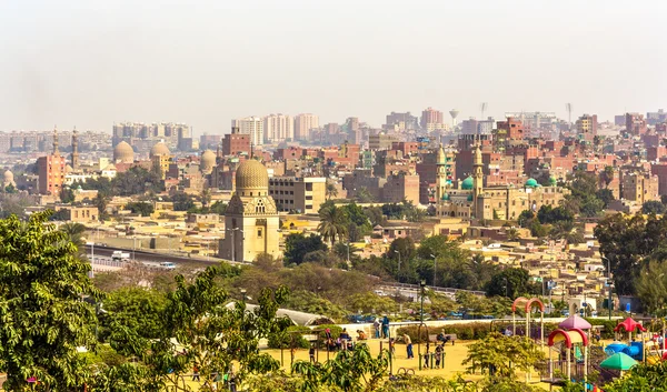 Nézd Al-Azhar Park - Egyiptom-Kairó — Stock Fotó