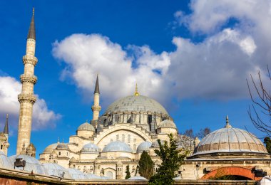 Istanbul, Türkiye'de Süleymaniye Camii görünümünü