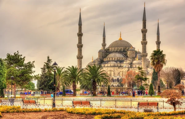 Mezquita Sultan Ahmet (Mezquita Azul) en Estambul - Turquía —  Fotos de Stock