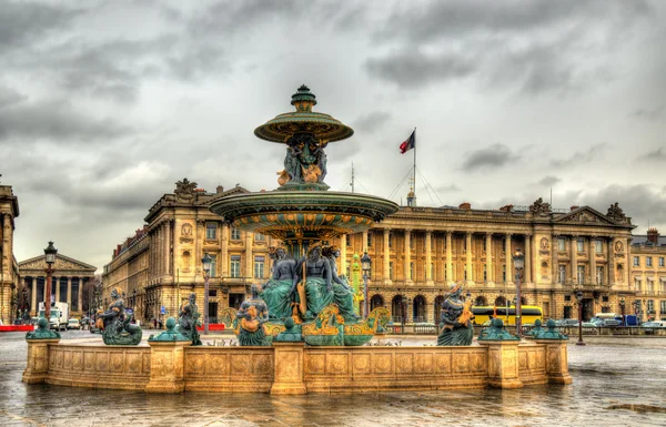 Fontaine des Fleuves on the Place de la Concorde in Paris — Stock Photo, Image