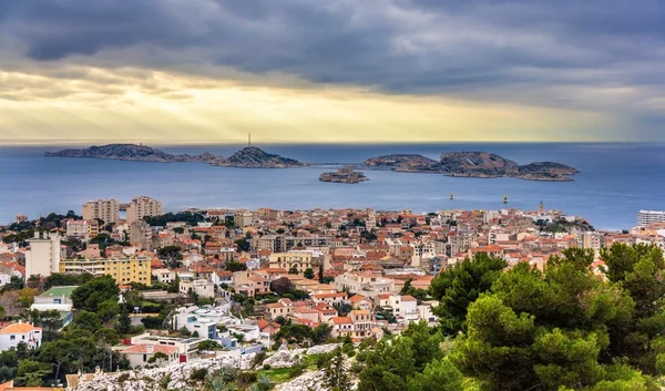 View of the Frioul archipelago from Marseille - France, Provence — Stock Photo, Image