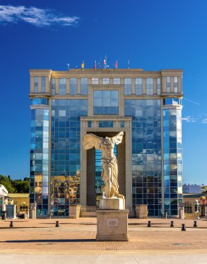 Copy of the Winged Victory of Samothrace in Montpellier - France clipart