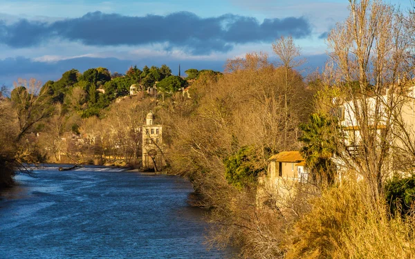View from Beziers to the river Orb - France — Stock Photo, Image